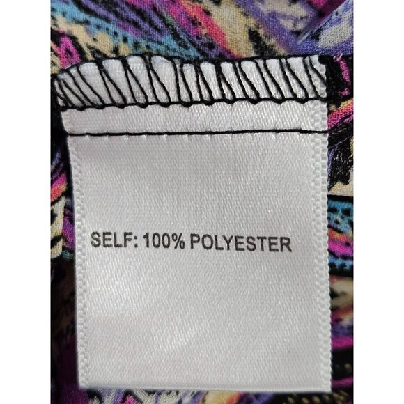 Rose + Olive Size XL Purple Paisley Blouse Top Long Sleeve Top Boho - Picture 10 of 11